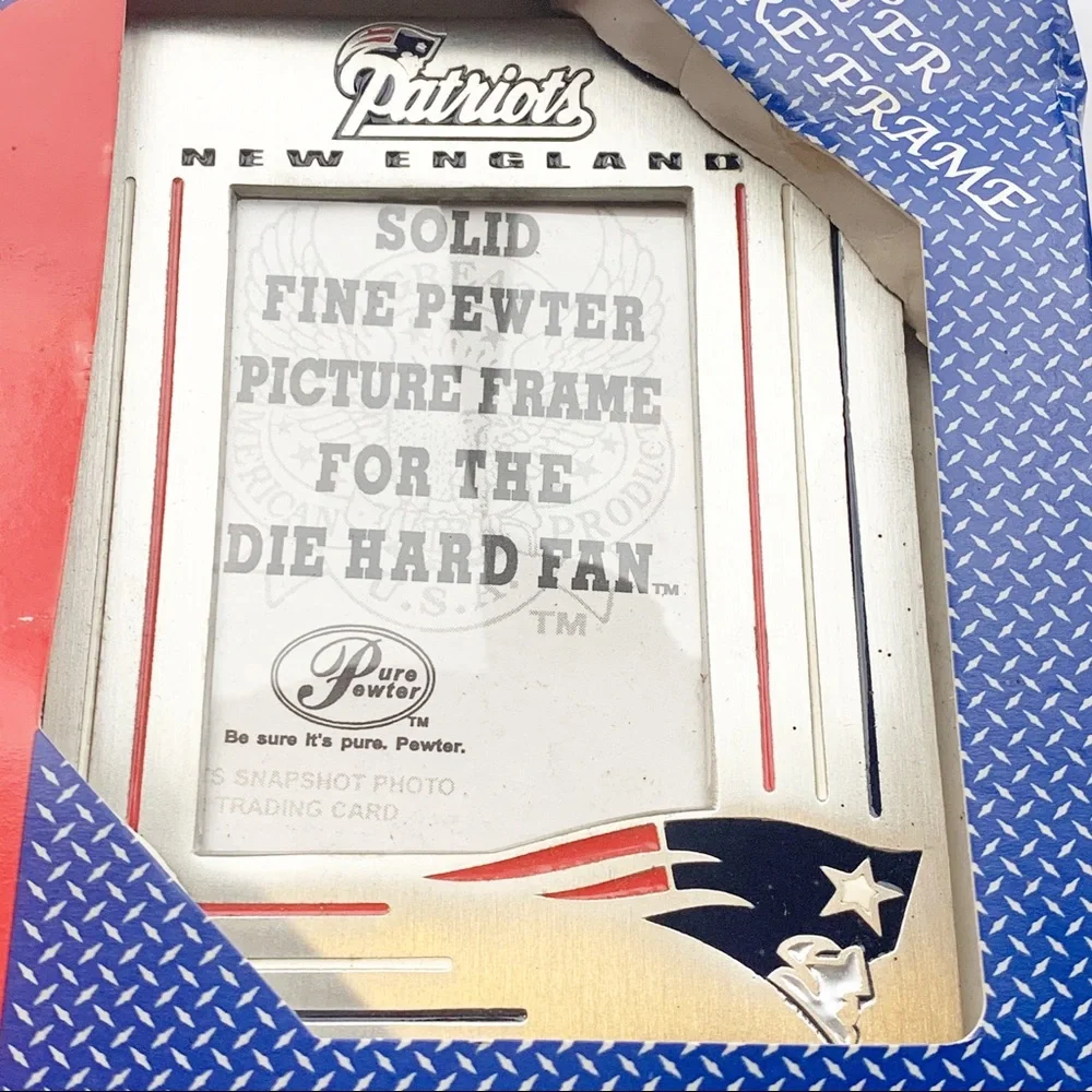 NFL New England Patriots Football Pewter Picture Frame‎ New NWT